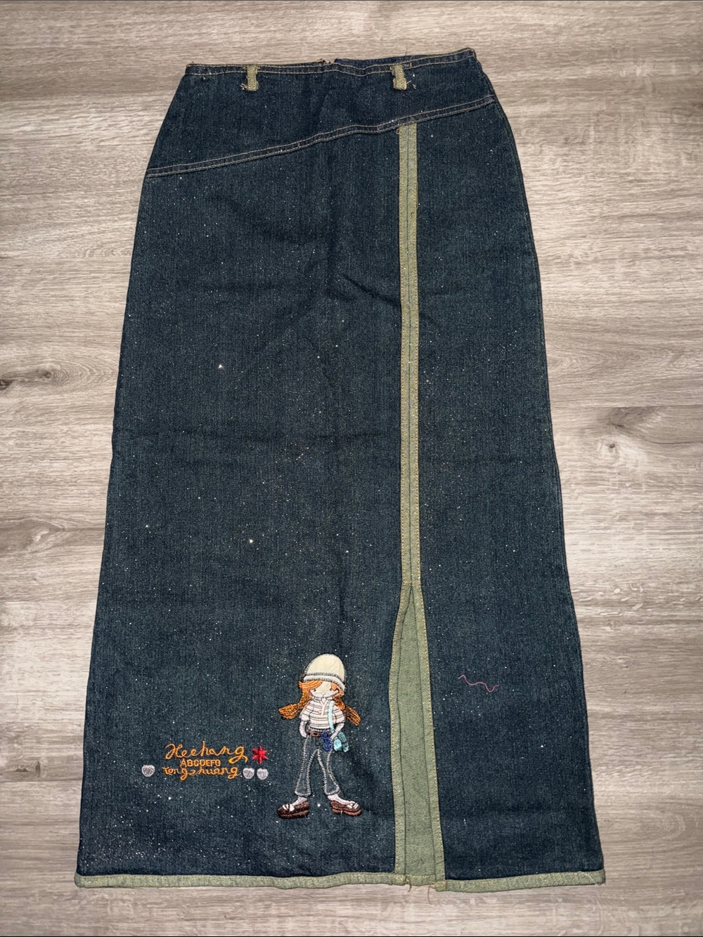 Vintage maxi denim skirt